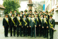1990: ehemalige Hauptmänner bei der 450Jahrfeier.
letzte Reihe v.l. Hans von Eiff, Karl-Heinz Diehl, Ernst Jäger, Heinrich Hisserich, Karl Schmidt, Willi Alban, Friedrich Diehl, Friedrich Seitz.
1. 