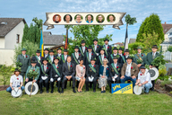 2022_Gruppenfoto des Vorstands, Hauptmann Josef Neuhäuser, durch Corona ausgefallene HF (v.l.):  Michael Rühl, Oliver Gall (Adjutant), Diego Semmler, Erich Reinheimer, Sebastian Möll, Hans Knell - 